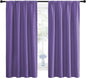 NICETOWN Kitchen Curtains, Short Blackout Drapes, Lilac Purple, 42" Wide by 54" Long, 2 PCs, Thermal Insulated Blackout Curtain Panels for Kids Room, Play Room