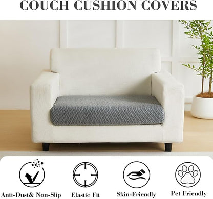 Sofa Covers Couch Covers for Sofa Pet Friendly Couch Cushion Covers Universal Sofa Covers Washable Stretch Slipcovers for Sectional Sofa (Texture Gray,Extra Large Single Seat Cover)