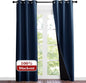 NICETOWN Complete 100% Blackout Curtain Set, Thermal Insulated & Energy Efficiency Window Draperies for Guest Room, Full Shading Panels for Shift Worker and Light Sleepers, Navy Blue, 37W x 84L, 2 Pcs