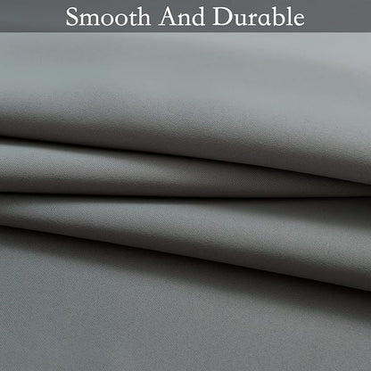 SimpleHome Ombre Curtains 42 x 84 Inch for Bedroom 2 Panels, Gradient Grey White to Grey Light Blocking Thermal Insulated Grommet Room Darkening Window Curtain/Drapes for Living Room