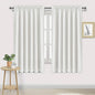 DWCN Blackout Curtains for Living Room Thermal Insulated, Energy Saving & Noise Reducing Bedroom Curtains, Ivory, W 70x L 63 Inch, Set of 2 Rod Pocket Curtain Panels
