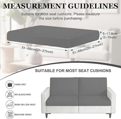 4Pcs Patio Stretch Cushion Covers,Outdoor Sofa Replacement Cover Slipcovers for Patio Furniture Cushion Covers, Washable Reusable Furniture Protector