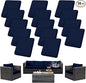 Outdoor Cushion Covers Set,14PCS Patio Furniture Couch Seat Slipcovers, Replacement for Sofa Sectional Chair(Cover，Only)
