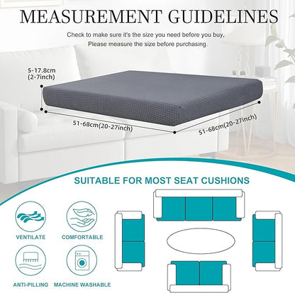 12Pcs Stretch Patio Cushion Covers,Outdoor Couch Covers Replacement,Outdoor Couch & Sofa Slipcovers,for Patio Furniture Cushion Covers,Washable Reusable Furniture Protector (Grey,Cover Only)