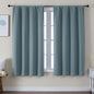 Simplebrand Ava Stone Blue Blackout Curtains for Bedroom 63 Inch Length 2 Panels Set, Solid Thermal Insulated Privacy Living Room Window Treatment Curtains Blackout Drapes, W50 x L63 Inch