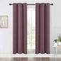 NICETOWN Modern Blackout Curtains Noise Reducing, Thermal Insulated and Privacy Room Darkening Drape Panels for Boy's Guest Room Door Window (Dry Rose, 2 Panels, W42 x L72 -Inch)