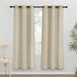 NICETOWN Angora Thick Linen Curtains 72" Length, Grommet Privacy Window Treatments Linen Weave with Light Penetration Vertical Drapes for Farmhouse/Home Office, W42 x L72, 2 Panels