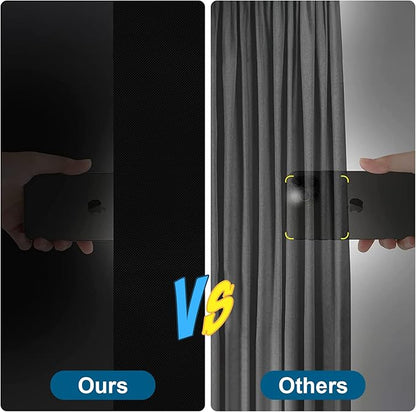100% Blackout Curtains for Bedroom, Portable DIY Window Blinds, No Drill Window Shades & Blackout Blinds with Stickers & Tabs for Travel, Dorm Room, Media Room (118" x 57")