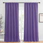 NICETOWN Blackout Curtains for Living Curtains, Lilac Purple, 2 Panels, 52 by 95, Room Darkening Window Curtain Panels, Easy-Care Solid Thermal Insulated Draperies/Drapes for Daughter Room