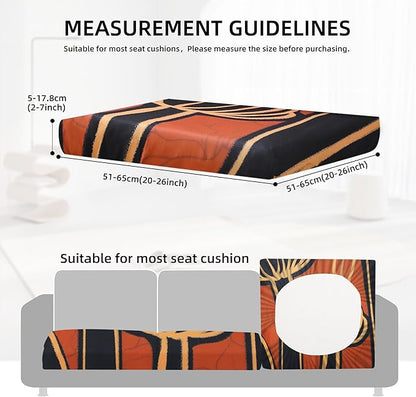 8Pcs Outdoor Cushion Covers, Patio Cushion Covers,Stretch Elastic Slipcovers, Replacement Washable & Reusable Furniture Protector for Patio Couch (Royal Flower-Pattern,Cover Only)
