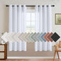 H.VERSAILTEX Living Room Linen Curtains Home Decorative Grommet Curtains Privacy Added Energy Saving Light Filtering Window Treatments Draperies for Bedroom, Bright White, 2 Panels, 52 x 72 - Inch