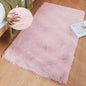 ORINOVA Pink Fuzzy Faux Washable Fluffy Fur Area Rugs for Living Room Cute Small Furry Rugs for Bedroom Kids Rug 2x3 Rug Girls Nursery Rug Rectange Rugs