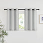 NICETOWN Linen 36 inch Curtains for Kitchen Window, Grommet Thick Flax Linen Gray Small Window Treatments Privacy Assured with Light Filtering for Cafe/Kids Room, W42 x L36, 2 Panels