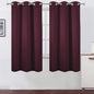 LEMOMO Burgundy Red Blackout Curtains 42 x 63 Inch Length/Set of 2 Curtain Panels/Thermal Insulated Room Darkening Blackout Curtains for Bedroom
