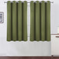 LEMOMO Olive Green Thermal Blackout Curtains/52 x 54 Inch/Set of 2 Panels Room Darkening Curtains for Bedroom