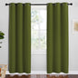 NICETOWN Olive Green Blackout Curtains 78 inches Length for Bedroom, 2 Panels, 42" Wide, Thermal Insulated Decoration Drapes for Office Window