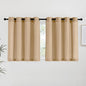NICETOWN Burlap Linen Kitchen Curtains 36 inch Length, Decorative Thick Flax Small Window Treatments Privacy Assured with Light Filtering for Bedroom/Bathroom, W55 x L36, 2 Panels