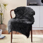 Ciicool Faux Sheepskin Rugs Soft Faux Fur Rugs Black Fluffy Chair Couch Cover Fuzzy Rug for Bedroom Floor Sofa Living Room 2x3 Feet