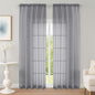 OWENIE Grey Sheer Curtain 90 Inches Long 2 Panels Set, Solid Filmy Drapes for Living Room Bedroom, Elegant Window Voile Sheer Curtain Panels Drapes, 2 Pcs, Each 59" Wx90 L Inch