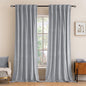 MIULEE Greyish White Velvet Curtains 84 inches 2 Panels - Luxury Blackout Curtains for Bedroom Living Room Thermal Insulated Super Soft Window Drapes Rod Pocket & Back Tab, W52 x L84 inches