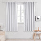Deconovo Room Darkening Curtains Back Tab and Rod Pocket Curtains Thermal Insulated Blackout Curtains for Living Room 52Wx72L Inch Greyish White Set of 2
