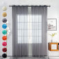 youleyar Solid Sheer Rod Pocket Curtain Voile Draperies 2 Panels White Beige Black Grey Coffee 52 Inch Width 72 Inch Long 1 Pair for Kitchen Bedroom Children Living Room Yard(Grey,52Wｘ72L)