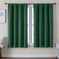 Simplebrand Ava Ever Green Blackout Curtains for Bedroom 63 Inch Length 2 Panels Set, Solid Thermal Insulated Privacy Living Room Window Treatment Curtains Blackout Drapes, W50 x L63 Inch
