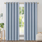 NICETOWN Blackout Draperies Curtains for Kids Room, Vintage Blue, Set of 2, 70 by 84 inches, Window Treatment Thermal Insulated Solid Grommet Blackout Drape Panels for Bedroom