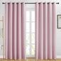 NICETOWN Room Darkening Curtain Panels 84 - Window Treatment Energy Saving Thermal Insulated Solid Grommet Room Darkening Drapes for Living Room (Baby Pink, 1 Pair, 66 by 84-Inch)