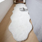 ThreadGlobe Fluffy Faux Rabbit Fur Rug Runner 2'x6', Ultra Soft & Non-Slip Rugs for Bedroom, Living Room, Nursery, No Shedding Machine Washable Rug, White, 2x6 Ft