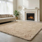 9x12 Fluffy Area Rugs for Living Room,Large Fuzzy Shag Area Rug for Bedroom,Beige Soft Non-Shedding Indoor Plush Carpet for Kids Bedroom Nursery Home Decor