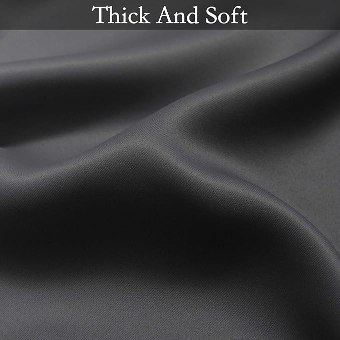 SimpleHome Ombre Room Darkening Curtains for Bedroom, Light Blocking Gradient Black to Grey White Thermal Insulated Grommet Blackout Window Curtains/Drapes for Kids, 2 Panels, 52x63 inches Length