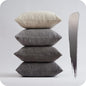 Topfinel Euro Shams Decorative Throw Pillows Covers for Bedroom,Large Cream Grey Fluffy Corduroy Western Home Decor Cushion Cases,Soft Neutral Gray Shams Set of 4 26x26 Inch