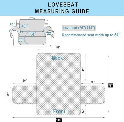 Reversible Loveseat Sofa Covers Couch Cover Furniture Protector(Loveseat,Chocolate/Taupe)