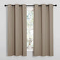 NICETOWN Blackout Curtains & Drapes for Bedroom, Taupe, W34 x L40, Set of 2, Triple Weave Grommet Top Thermal Insulated Light Blocking Panels for Bathroom/Living Room