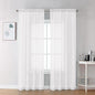 Chyhomenyc Sheer White Curtains 90 inches Long 2 Panels, Light Filtering Soft Airy Solid Elegant Voile Window Treatment Drapes for Bedroom Living Room Wedding Party Decor, 42 Wx90 L Inches