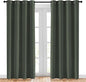 NICETOWN Living Room Curtains 84 inch Long - Grommet Blackout Thermal Insulated Room Darkening Sound Blocking Window Drapes for Kids Room/Bedroom, 2 Panels, Dark Mallard, W52 x L84