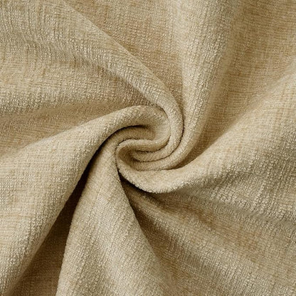 MIULEE Pack of 2 Couch Throw Pillow Covers 24x24 Inch Beige Farmhouse Decorative Pillow Covers with Stitched Edge Soft Chenille Solid Dyed Spring Pillow Covers for Sofa Bed Living Room