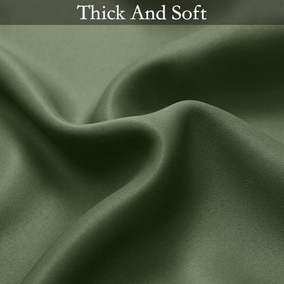 SimpleHome Ombre Room Darkening Curtains for Bedroom, Light Blocking Gradient Grey White to Sage Green Thermal Insulated Grommet Window Curtains/Drapes for Living Room,2 Panels, 52x84 inches Length