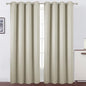 LEMOMO Light Beige Thermal Blackout Curtains/52 x 95 Inch/Set of 2 Panels Room Darkening Curtains