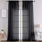 Chyhomenyc Extra Long Black Sheer Curtains 120 Inches Long 2 Panels, Light Filtering Black Curtains for Living Room, Soft Gentle Voile Rod Pocket Bedroom Window Drapes, 59Wx120L Inch, 10FT, 2PCS