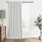 Guken White 100% Blackout Linen Curtains 60 Inch Wide by 90 Inch for Living Room Bedroom Back Tab Thermal Insulated Black Out 1 Drapes Room Darkening Window Curtains,1 Panel