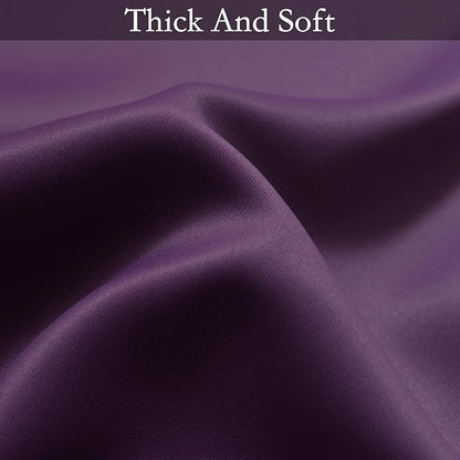 SimpleHome Ombre Room Darkening Curtains for Bedroom, Gradient Purple to Grey White Light Blocking Thermal Insulated Grommet Window Curtain/Drapes for Living Room,2 Panels, 42x63 inches Length