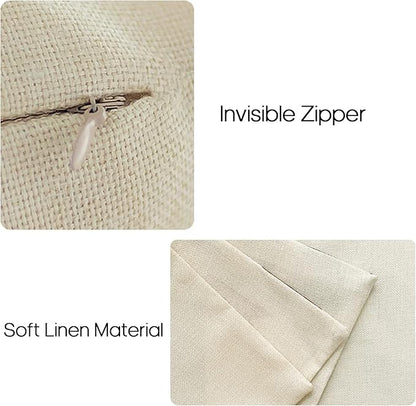 YCOLL Pillow Covers 18x18 Set of 4, Modern Sofa Throw Pillow Cover, Decorative Outdoor Linen Fabric Pillow Case for Couch Bed Car, Aqua Green