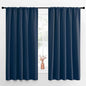 NICETOWN Blackout Curtains for Living Curtains, Moroccan Blue, Set of 2, 52 by 63 Inch, Window Treatment Blackout Curtain Panels, Home Decor Thermal Insulated Solid Drapes for Bedroom