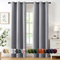 MIULEE Light Grey Blackout Curtains for Bedroom Living Room 84 Inches Long 2 Panels, Thermal Insulated Room Darkening Drapes Solid Grommet Noise Reduction Light Blocking Window Treatments 40x84 Inch