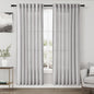 Nanspring Grey Linen Curtains 80 Inches Length for Living Room Back Tab Rod Pocket Semi Sheer Linen Drapes Muted Neutral Boho Grey Linen Textured Window Curtain for Dining Room Bedroom 52X80 Inch