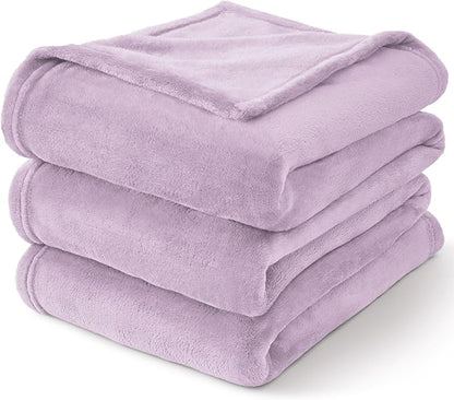 BEDELITE Fleece Blanket Twin Size Lilac Throw Blankets for Couch & Bed, 300GSM Luxury Plush Cozy Fuzzy Blanket 60x80 inches, Super Soft Warm Lightweight Throw Blanket for Travel Camping