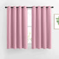NICETOWN Crystal Pink Curtain Panels for Dining Room - Triple Weave Thermal Insulated Grommet Window Draperies and Curtains for Bedroom (Set of 2 Panels, 52 x 54 inches in Crystal Pink)