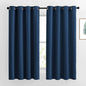 NICETOWN Blackout Window Curtains and Drapes - Thermal Insulated Solid Grommet Top Blackout Panels/Draperies for Kid's Room (Moroccan Blue, 1 Pair, 52 x 63 Inch)